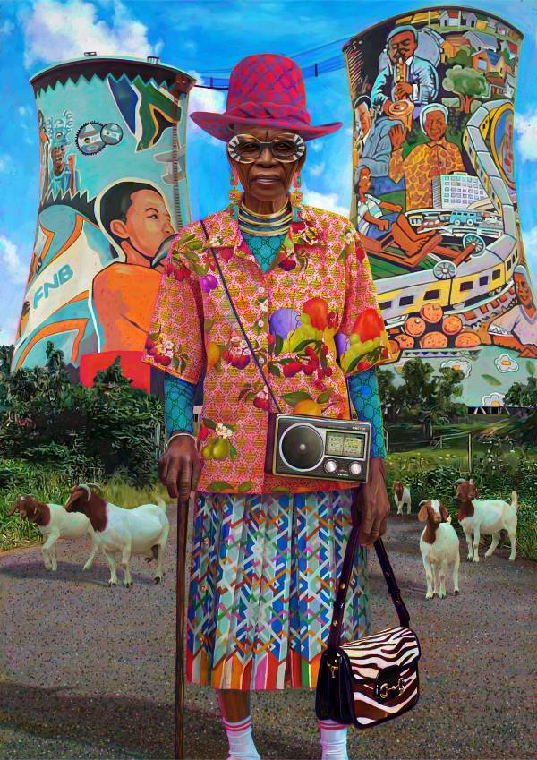 Soweto Towers & A Radio — Original South African Artwork