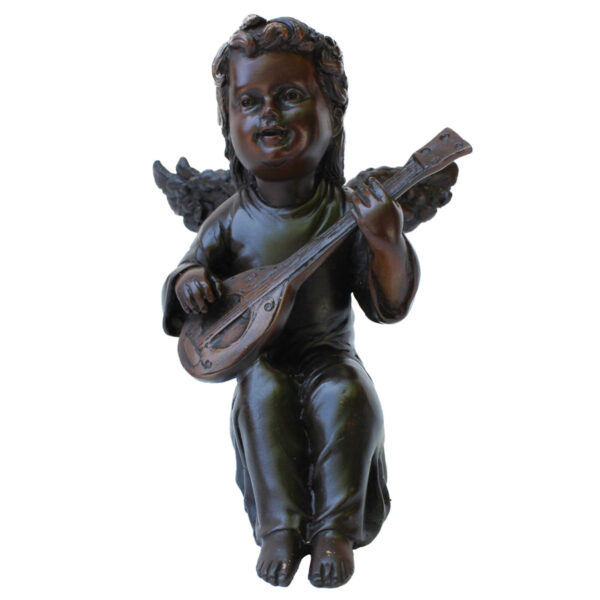 Bronze Statue of an Angel with Lute — Original South African Artwork