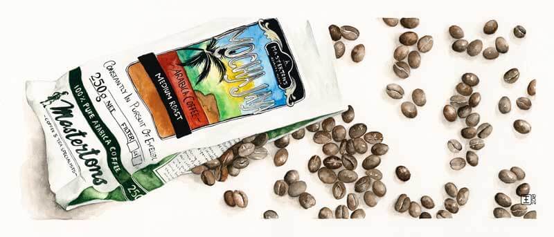 Veggie Strips: Coffee Beans — Original South African Artwork